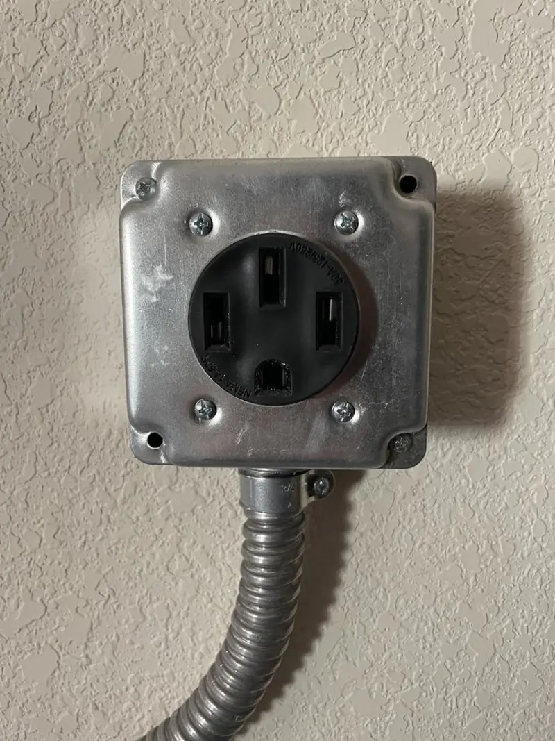 NEMA 14-50 outlet installed for Smart Home Electrical in Lucas